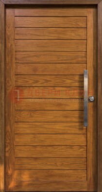 Коричневая входная дверь c МДФ панелью ЧД-02 в частный дом в Сочи