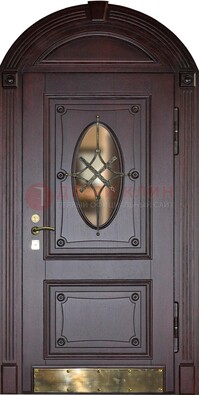 Арочная металлическая дверь с виноритом ДА-38 в Сочи