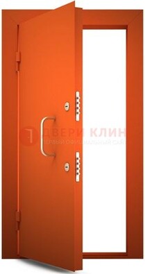 Оранжевая стальная бронированная дверь с нитроэмалью ДБ-2 в Сочи