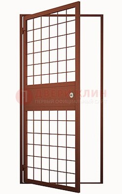 Коричневая металлическая бронированная дверь ДБ-6 в Сочи