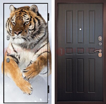 Металлическая дверь с фотопечатью тигра ДФ-1 в Сочи