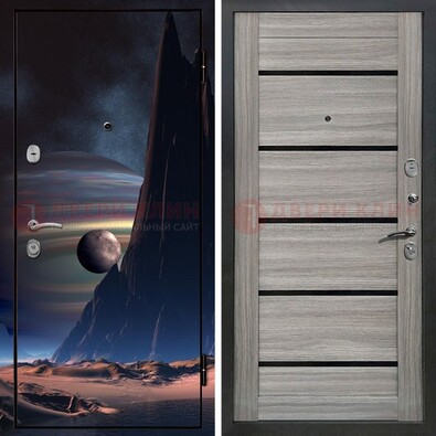 Стальная дверь с фотопечатью космоса ДФ-49 в Сочи