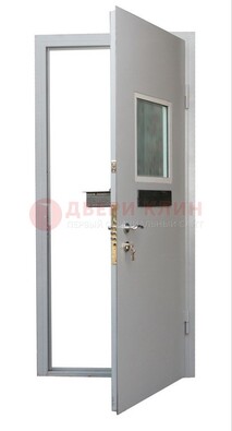 Белая металлическая дверь в кассу ДКС-1 в Сочи
