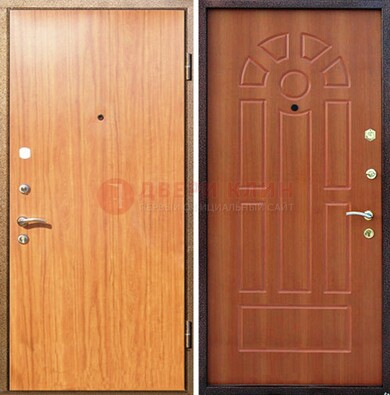 Светлая железная дверь с ламинатом МДФ внутри ДЛ-15 в Сочи