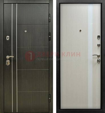 Морозостойкая темная металлическая дверь с МДФ ДМ-164 в Сочи