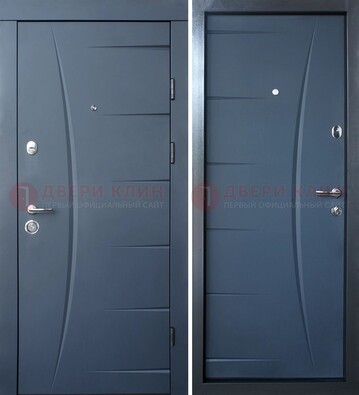 Серая входная дверь с фигурной фрезеровкой МДФ ДМ-213 в Сочи