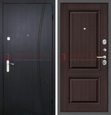 Темная стальная дверь с МДФ панелями ДМ-362 в Сочи