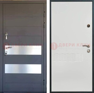 Металлическая дверь МДФ темная и светлая ДМ-420 в Сочи