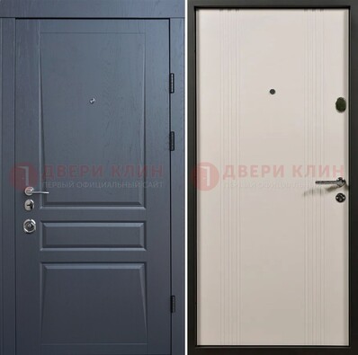 Темно-серая стальная дверь с МДФ хайтек ДМ-481 в Сочи