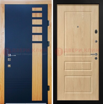 Двухцветная железная дверь с МДФ в квартиру ДМ-511 в Сочи