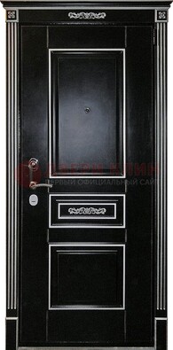 Чёрная дверь с МДФ ДМ-521 в Сочи