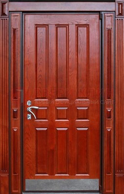 Красная входная дверь для улицы с МДФ ДМ-532 в Сочи
