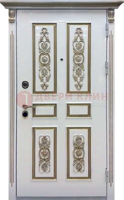 Входная дверь с массивом дуба в белом цвете ДМД-62 в Сочи