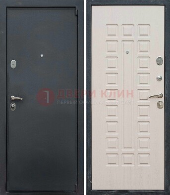 Черная металлическая дверь с порошковым покрытием ДП-101 в Сочи
