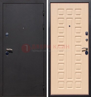 Черная стальная дверь с порошковым окрасом МДФ внутри ДП-102 в Сочи