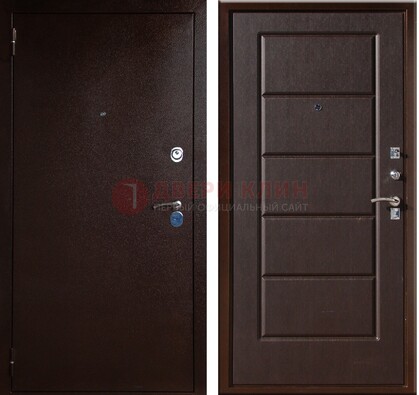 Темная входная дверь с порошковым окрасом ДП-113 в Сочи