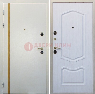 Белая входная дверь с порошковым напылением ДП-136 в Сочи