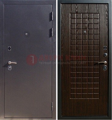 Серая металлическая дверь с порошковым напылением ДП-153 в Сочи