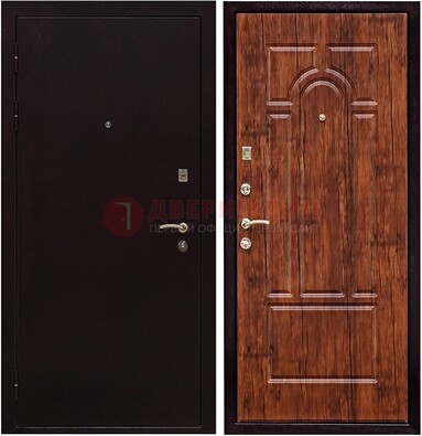 Темная железная дверь с порошковым покрытием ДП-194 в Лыткарино