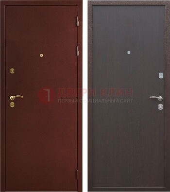 Бордовая входная дверь с порошковым покрытием ДП-201 в Сочи
