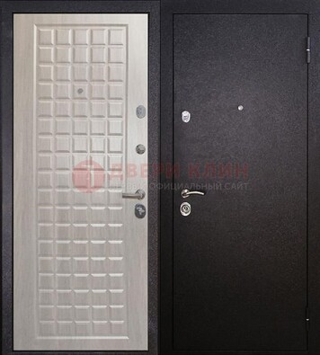 Черная входная дверь с порошковым покрытием ДП-206 в Сочи