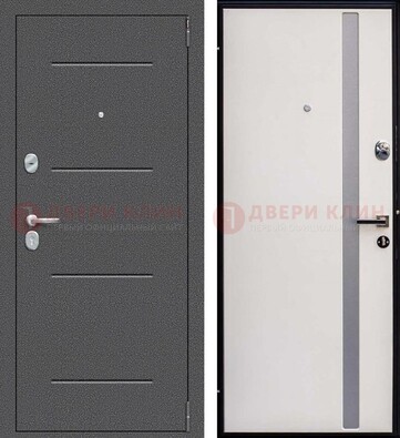 Железная дверь с порошковым напылением и белой МДФ ДП-212 в Сочи