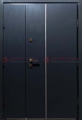 Темная металлическая дверь с порошковым покрытием ДП-220 в Сочи
