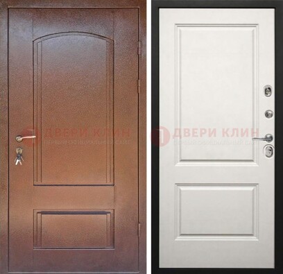 Железная дверь с порошковым покрытием Медный антик со светлой МДФ ДП-234 в Сочи