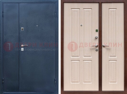 Двустворчатая стальная дверь с порошковым напылением и МДФ ДП-239 в Сочи