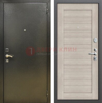 Стальная темно-серая дверь с порошковой отделкой и МДФ панелью ДП-278 в Сочи