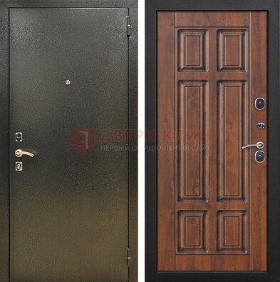 Металлическая входная темная дверь с порошковым напылением и МДФ ДП-299 в Сочи