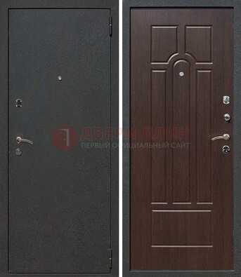 Черная металлическая дверь с порошковым окрасом ДП-47 в Сочи