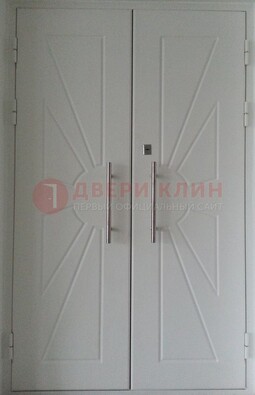 Парадная двухстворчатая дверь с фрезерованным МДФ ДПР-14 в Сочи