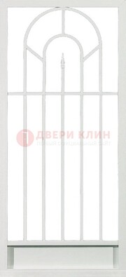 Стальная решетчатая дверь в белом цвете с пикой ДР-11 в Сочи