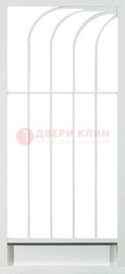 Белая металлическая решетчатая дверь ДР-17 в Сочи