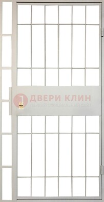 Железная решетчатая дверь в белом цвете ДР-19 в Сочи