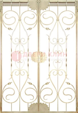 Золотая железная решетчатая дверь ДР-1 в Сочи
