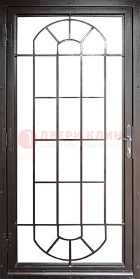 Темная металлическая решетчатая дверь ДР-22 в Сочи