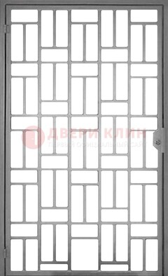 Металлическая решетчатая дверь в сером цвете ДР-23 в Сочи