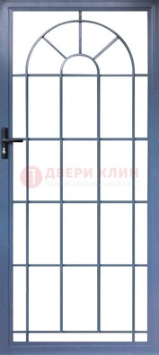 Синяя металлическая решетчатая дверь ДР-28 в Сочи