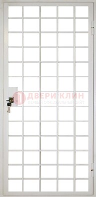 Белая металлическая решетчатая дверь ДР-2 в Сочи
