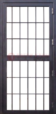 Темная стальная решетчатая дверь ДР-34 в Сочи