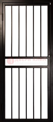 Темная стальная решетчатая дверь для дома ДР-45 в Сочи