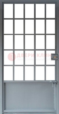 Металлическая решетчатая дверь в сером цвете ДР-7 в Сочи