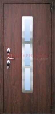 Входная дверь с МДФ и стеклом в современном стиле ДС-48 в Сочи