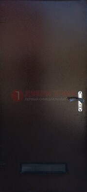 Черная железная техническая дверь ДТ-17 в Сочи