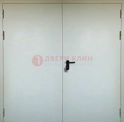 Белая металлическая противопожарная дверь ДТ-8 в Сочи