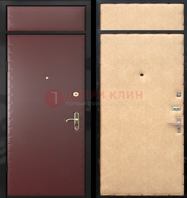 Бордовая тамбурная дверь ДТМ-1 в Сочи