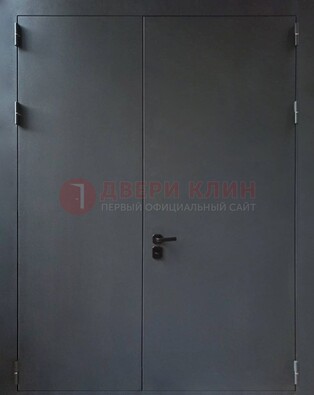 Черная распашная тамбурная дверь Порошок ДТМ-46 в Сочи
