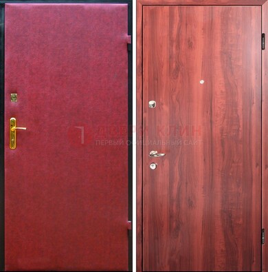 Красная входная дверь с винилискожей ДВ-30 в Сочи